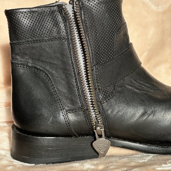 Mark Nason Black Leather Moto Biker Riding Ankle Boots Women's US  6.5 NWOT - Picture 4 of 15